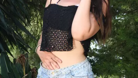 Great Megan Lux getting naked in the wild  photo 3