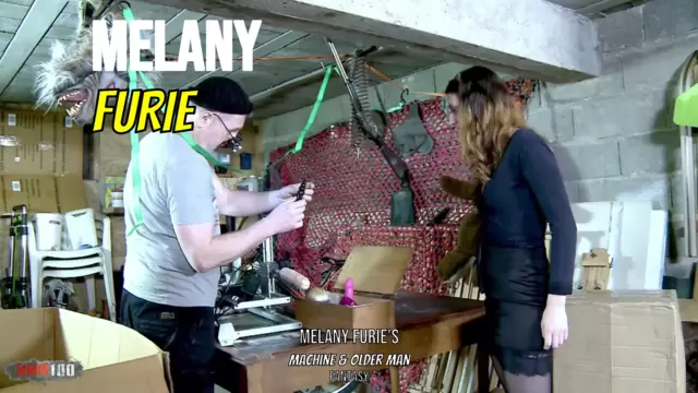 French Hairy Teen Melany Furie Experiments with Fuck Machine and Gets Her Tight Ass Drilled by Older Man Terry Kemaco