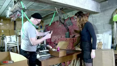 French Hairy Teen Melany Furie Experiments with Fuck Machine and Gets Her Tight Ass Drilled by Older Man Terry Kemaco photo 01