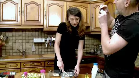 Melany Furie and Terry Kemaco in a Hardcore Kitchen Orgy with Intense Anal, Food Play, and Explicit Cumshots photo 01