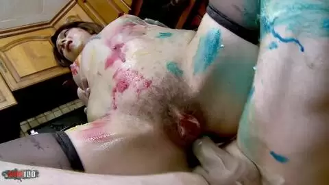 Melany Furie and Terry Kemaco in a Hardcore Kitchen Orgy with Intense Anal, Food Play, and Explicit Cumshots photo 14