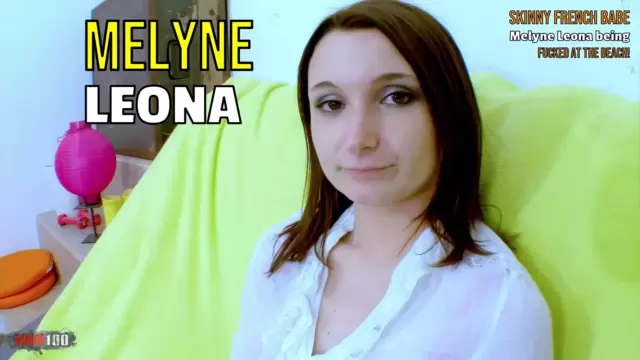 Skinny french babe Melyne Leona bei...