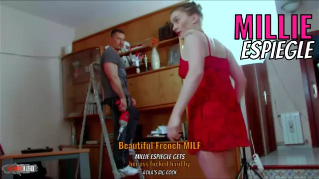 Beautiful French MILF Millie Espiegle gets her ass fucked hard by Atila's big cock