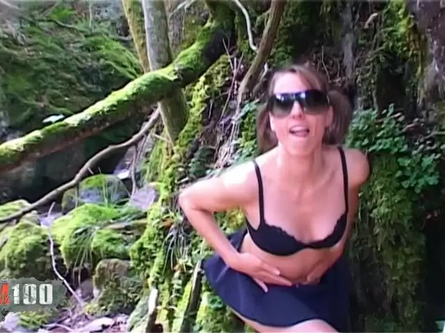 French amateur Missguapa is outdoor playing with a dildo in her ass  photo 1