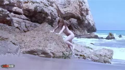 Hot amateur babe Monica Ledesma make a a sexy strip in the sea photo 08