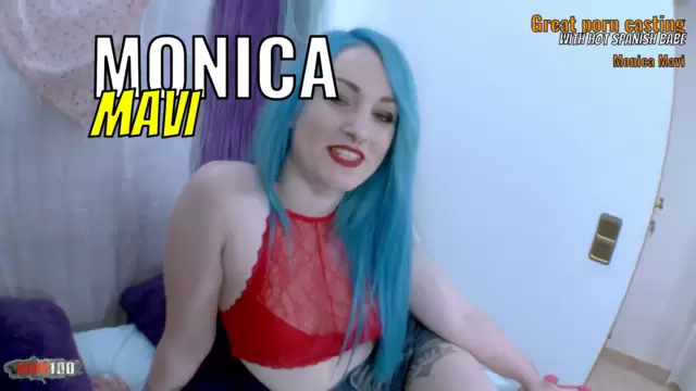 Great porn casting with hot spanish babe Monica Mavi