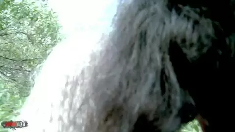 Two girlfriends peeing together in the woods photo 03