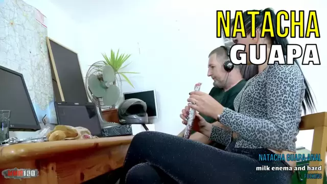 Natacha Guapa anal milk enema and hard fucking
