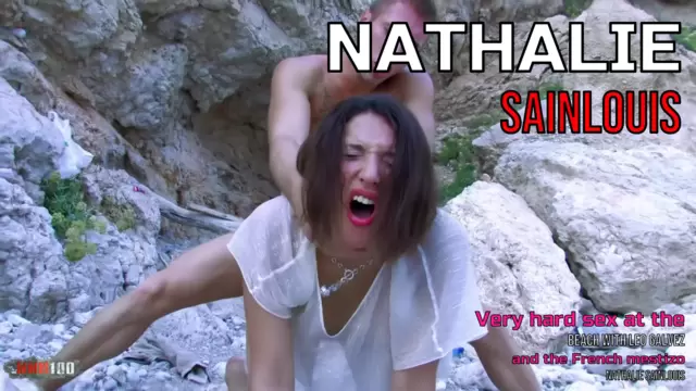 Very hard sex at the beach with Leo Galvez and the French mestizo Nathalie Sainlouis