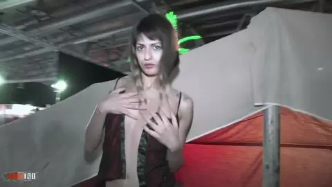 Pretty brunette Naty PINK does a hot strip tease