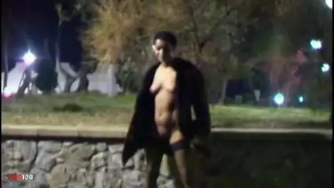 Lisa peeing outdoor in the night  photo 13