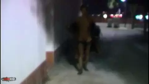 Lisa peeing outdoor in the night  photo 14