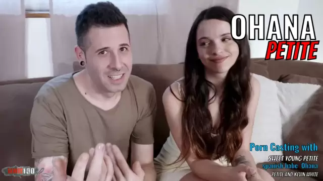 Porn Casting with sweet young petite spanish babe  Ohana Petite and Kevin White 