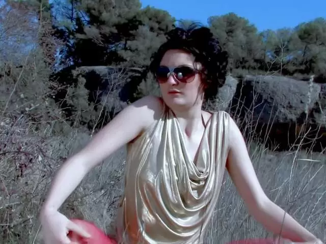 Sexy strip in the nature photo 1