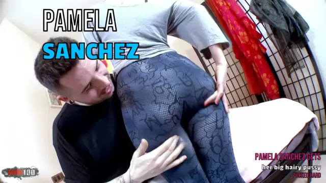 Pamela Sanchez gets her big hairy pussy fucked hard