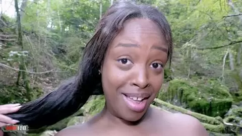 Nikao feasts on the pussy of Paris, a beautiful little black Colombian during her photoshoot  photo 16