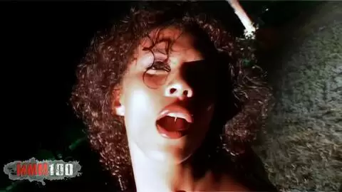 Night photo session with the beautiful French black Priska Farell photo 06