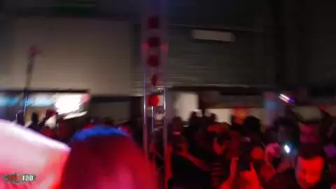 2 stripers having sex with a strapon in public photo 13