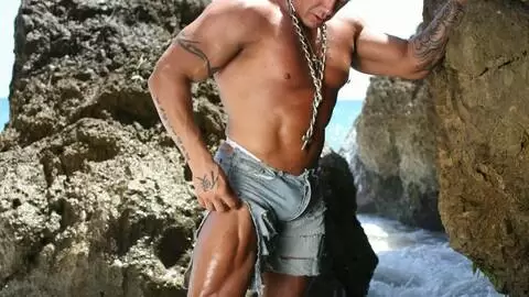 Horny Rob Diesel removing clothes on the beach  photo 8