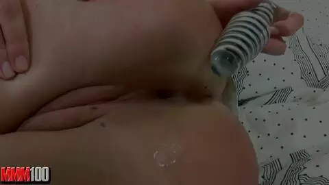 Sweet russian angel puting a big dildo in her ass photo 16