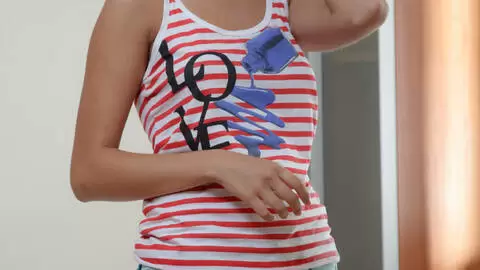 Young brunette geting naked  photo 4