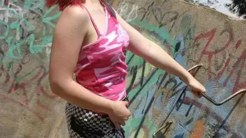 Lovely redhead Sabrina Sweet stripping  photo 5