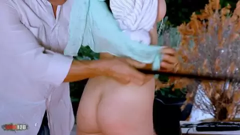 Sara Ray gets tied up and pleasured on the terrace by her dominant partner photo 3