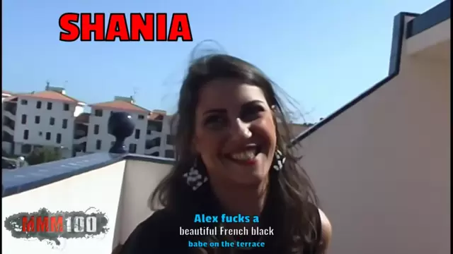 Alex fucks a beautiful French black babe on the terrace