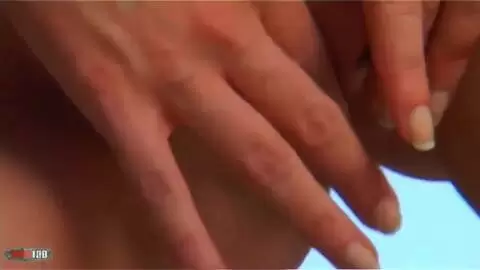 Gorgeous French blonde Starla Candy does a striptease by a lake photo 11