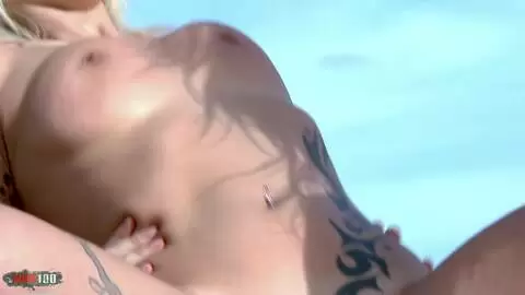 Hot threesome on the beach with two sultry and horny latina blondes photo 12