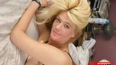 Horny milf blonde Sundara getting naked on the bed  photo 5