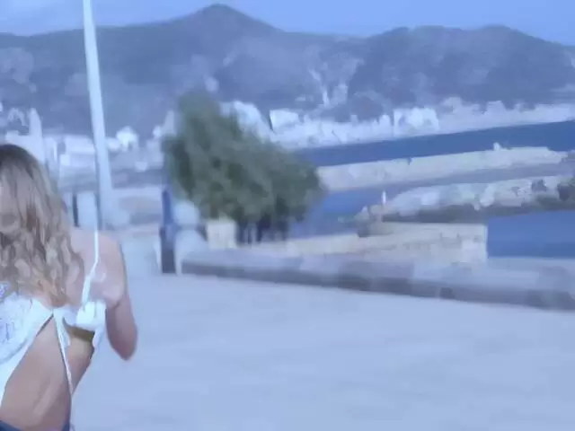 Nice petite Czech blonde Suzana flashing on a public street photo 7