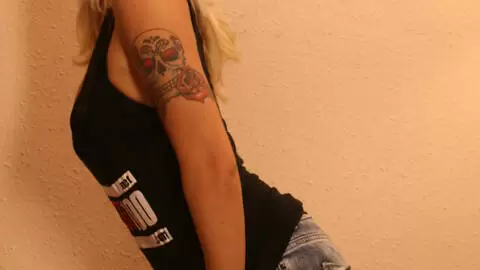 Sylvia Castro portugese pornstar wearing MMM100 flag photo 9