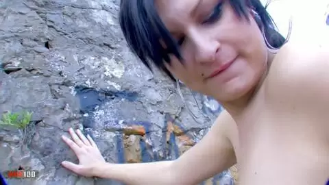 Beautiful brunette in tight leggings gets fucked on a dock by a military man photo 06