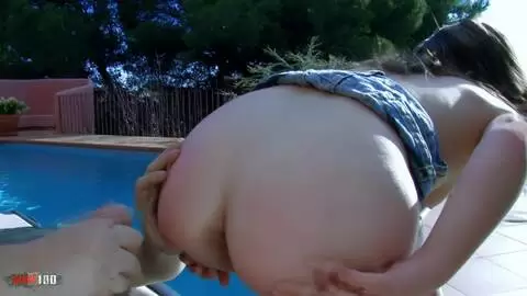 Anal party and deepthroat with Tiffany Doll by the pool photo 13