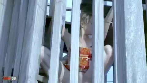 Sensational striptease of pretty blonde Tigra undressing by the sea and ends totally naked  photo 08