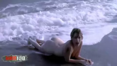 Blonde touching herself by the beach photo 04