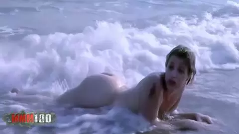 Blonde touching herself by the beach photo 08