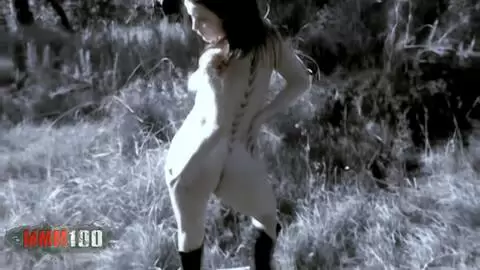 Horny amateur teen stripping in the woods photo 09