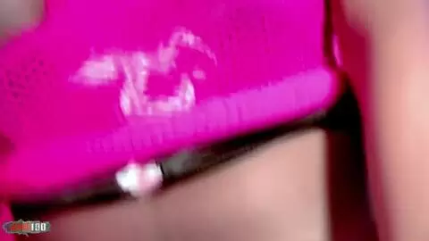 Amazing big tits black babe Tyra Lewis in fishnet outfit  stripping photo 12