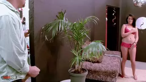 Pretty brunette Ashli Ames fucked by older pervert 