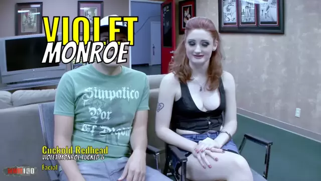 Cuckold Redhead Violet Monroe Fucked & Facial