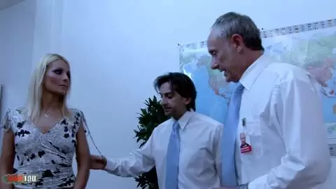 Two Young Blondes Get Their Tight Asses Fucked Deep in Classroom Foursome