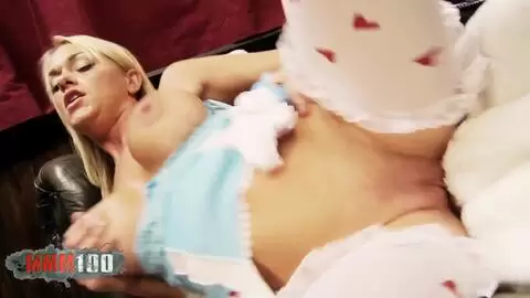 Busty blonde pornstar Paige Ashley playing Alice and fucking with the Rabbit photo 08