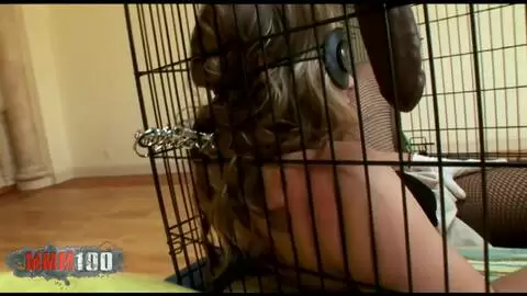 Kiara Marie Chubby Blonde Big Tits Fucked by Big Black Cock Mr Marcus in Cage Cumshot photo 03