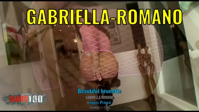 Beautiful brunette Gabriella Romano enjoys Prince Yasuhua\'s big black cock