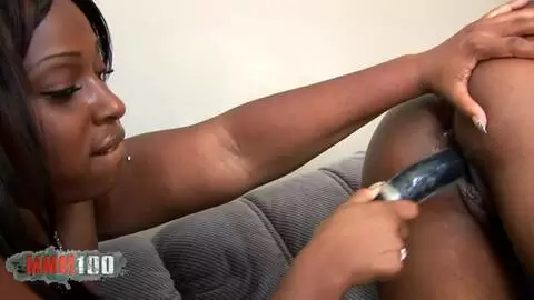 Angel Eyes A and Skyy Black in Intense Ebony Lesbian Action photo 14