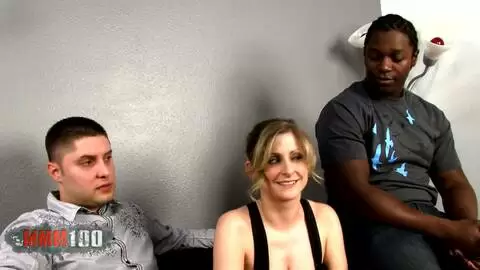 Big tits blonde MILF fucked by a big black cock while husband watching photo 04