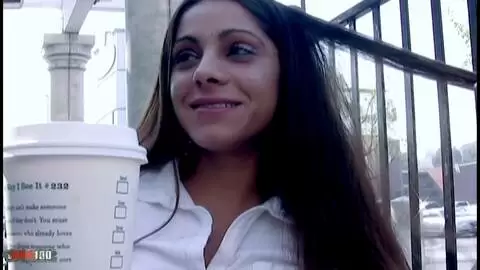Slim brunette Amina Sky gets her throat fucked and face blasted by Dey Magnum’s massive cock photo 3