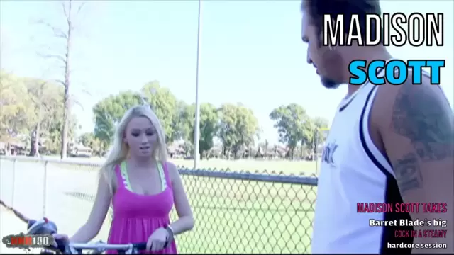 Madison Scott takes Barret Blade's big cock in a steamy hardcore session